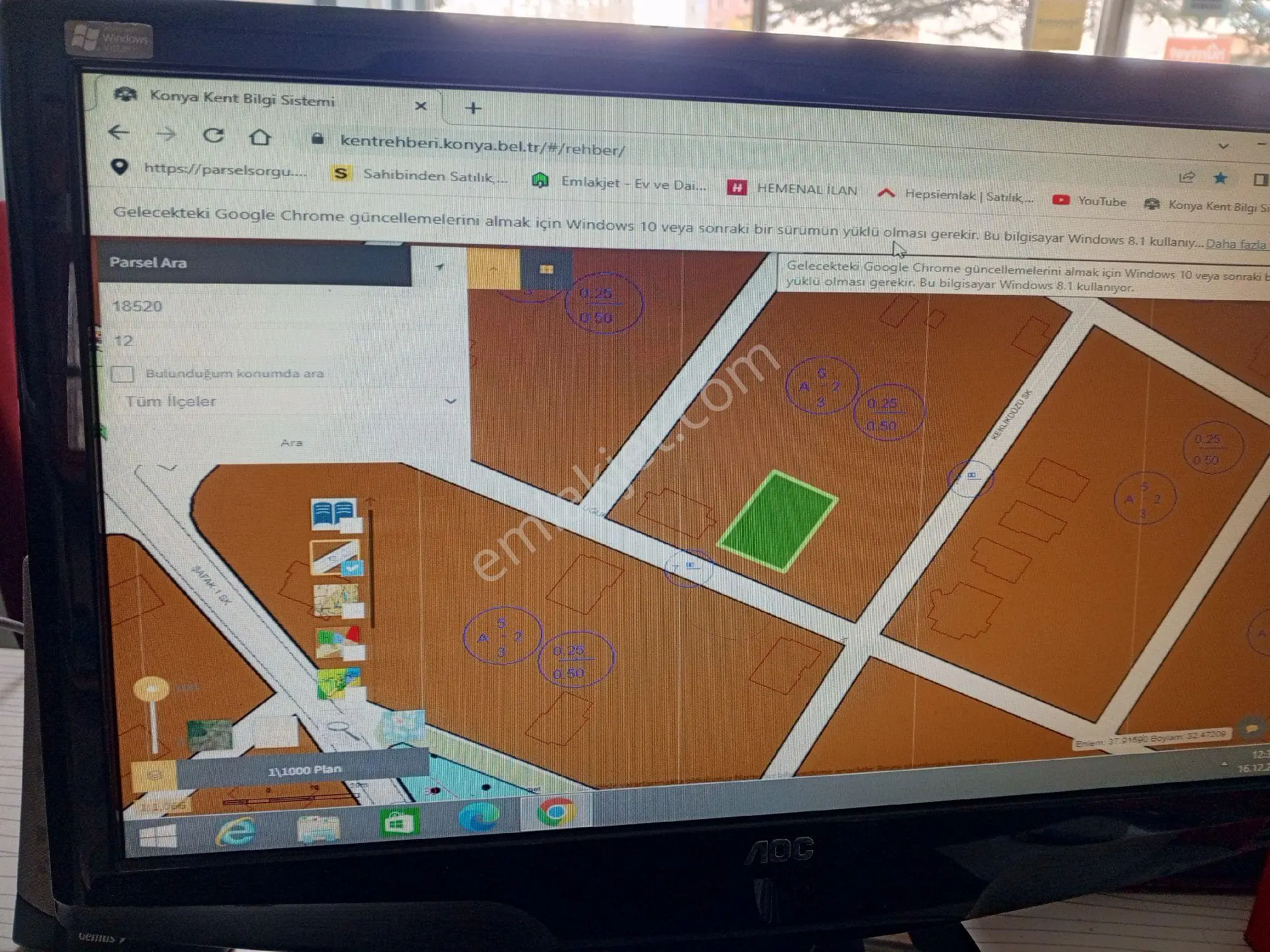 Konya Selçuklu Hocacihan Mah. Toplam. 1.011 M2 Yapsata Uygun Hesaplı Arsa - Görsel 3