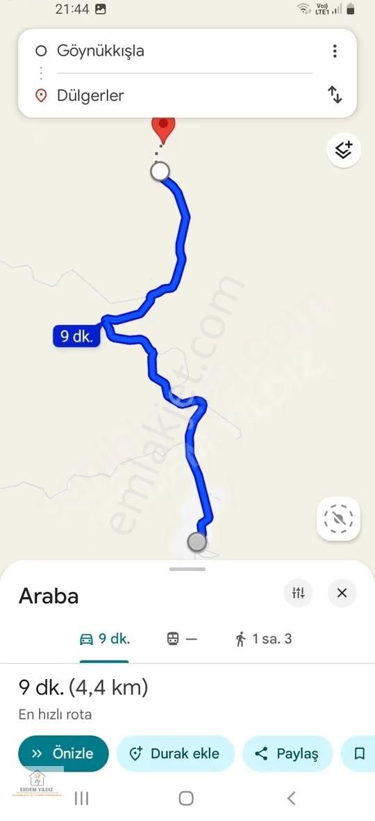 Erdem Yıldız'dan Hadim Göynükkışla'da 1.830,84 M² Satılık Bağ - Görsel 2