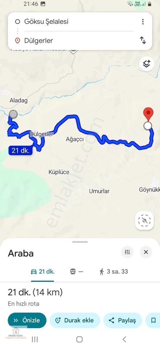 Erdem Yıldız'dan Hadim Göynükkışla'da 1.830,84 M² Satılık Bağ - Görsel 3