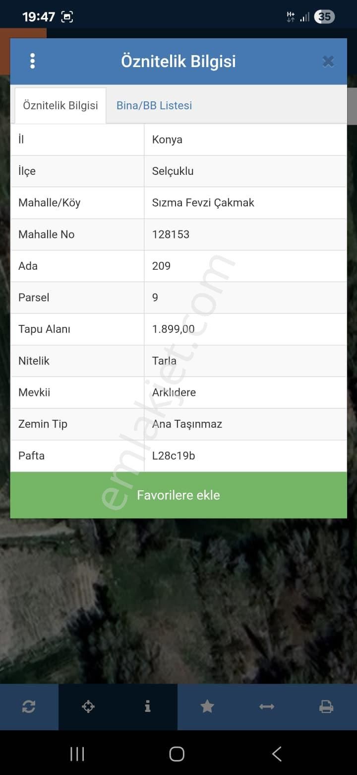 Konya Selçuklu Sızma Fevzi Çakmak Arklıdere Mevkinde Satılık Çiftlik. - Görsel 2