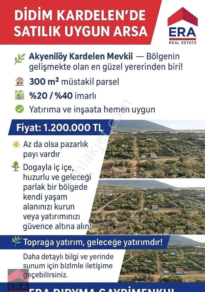 Didim Kardelen Mevkiinde Satılık Müstakil Arsa
