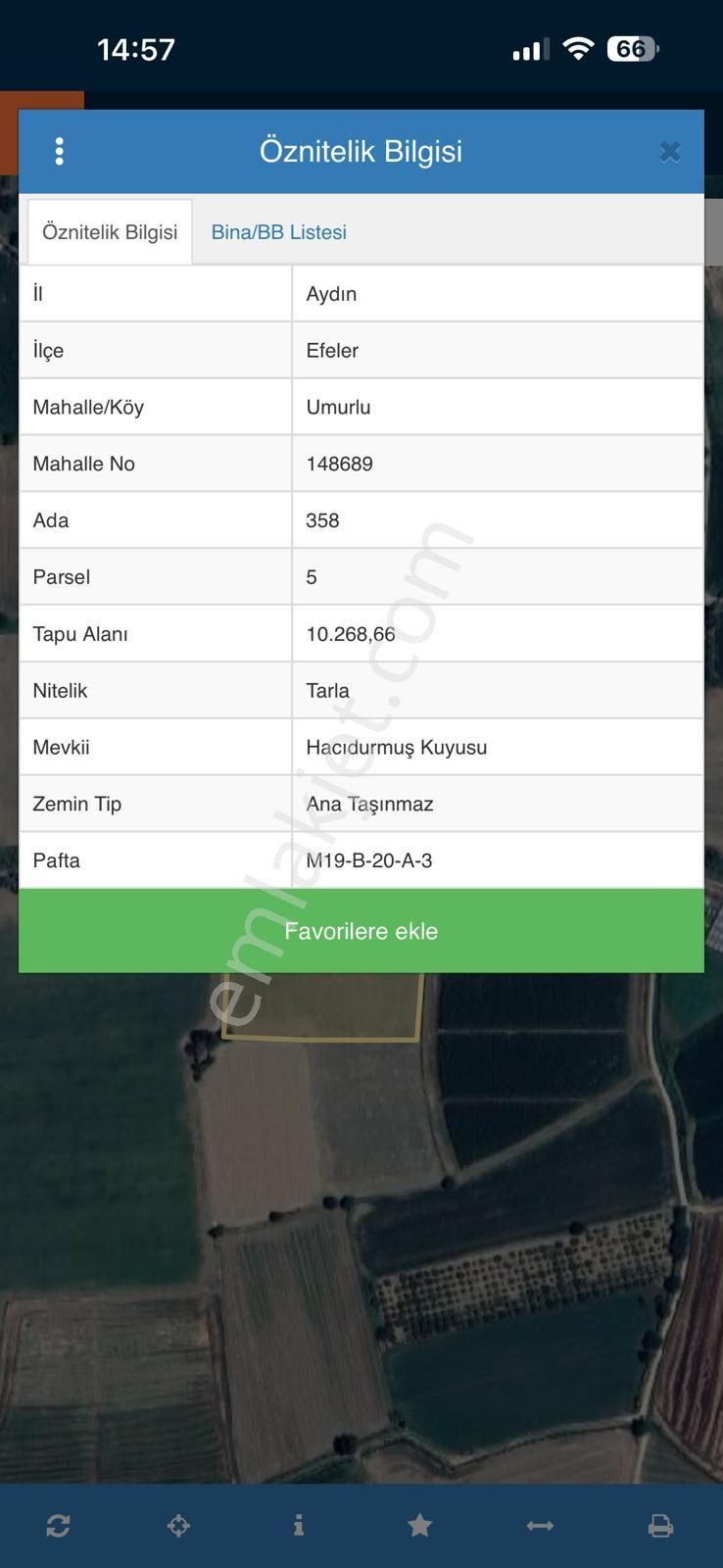 Aydın Efeler Umurlu Mahallesinde Satılık Sula Tarla - Görsel 3