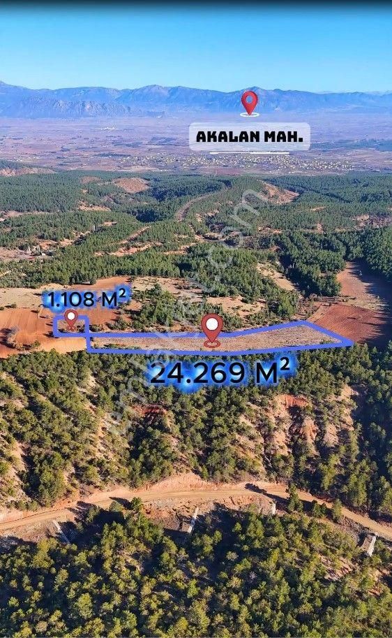 Şahin Emlak Akalan Mah. Satılık İki Ayrı Tapulu 24.269 M² Ve 1.108 M² Satılık Tarla - Görsel 4