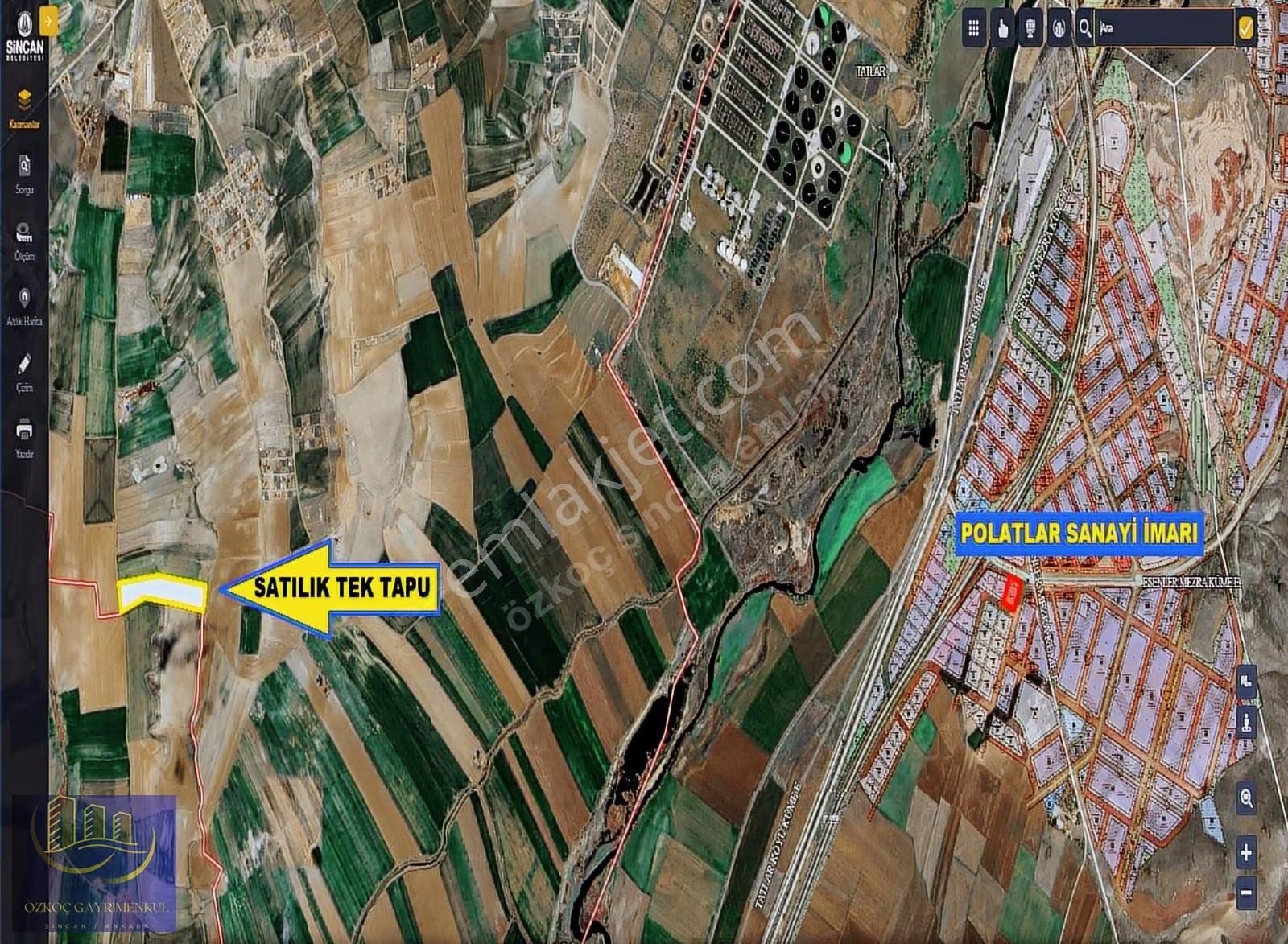 Ayaş Gökler'de Yol Cephe 11.550 M2 Tek Tapu Yatırımlık Arazi - Görsel 12