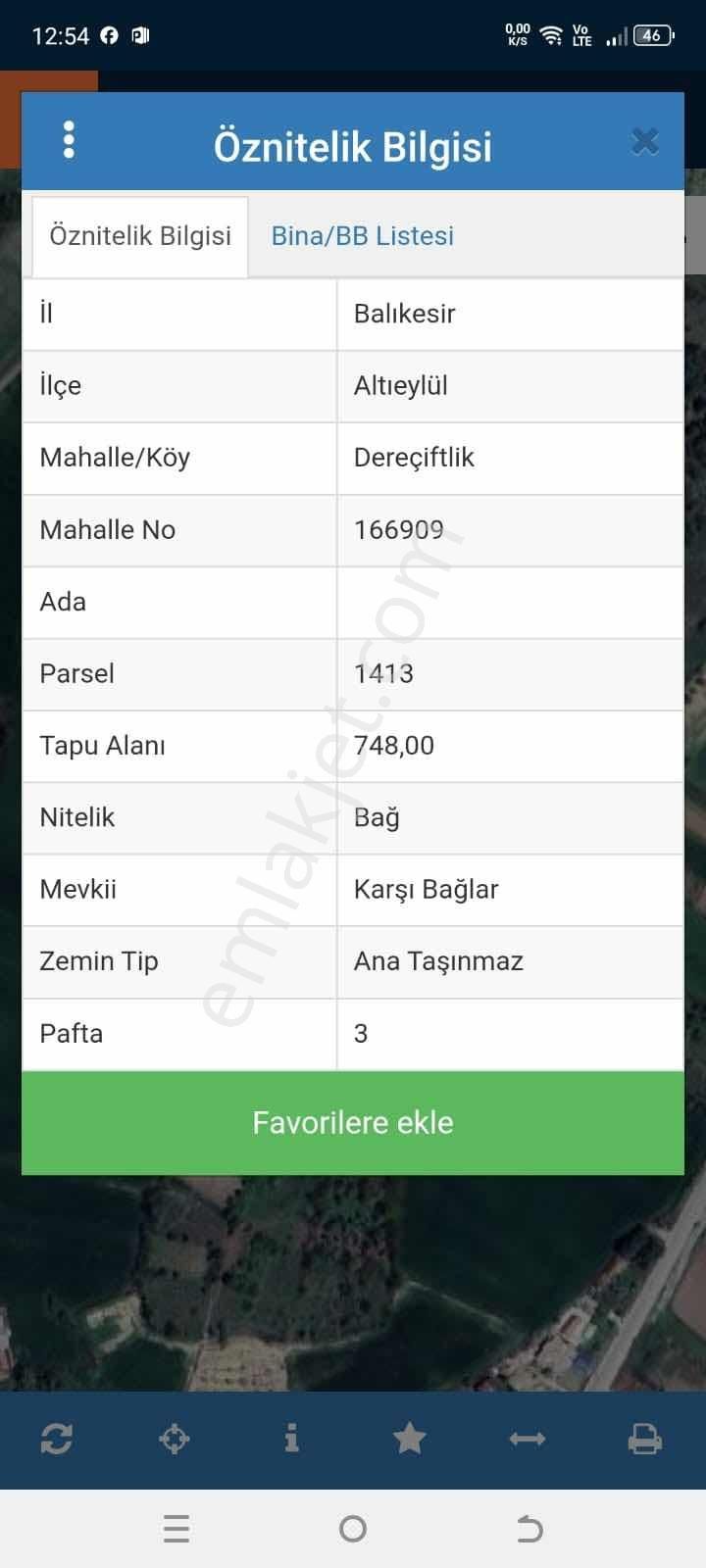 Dereçiftlik Mahallesinde Satılık Bahçe