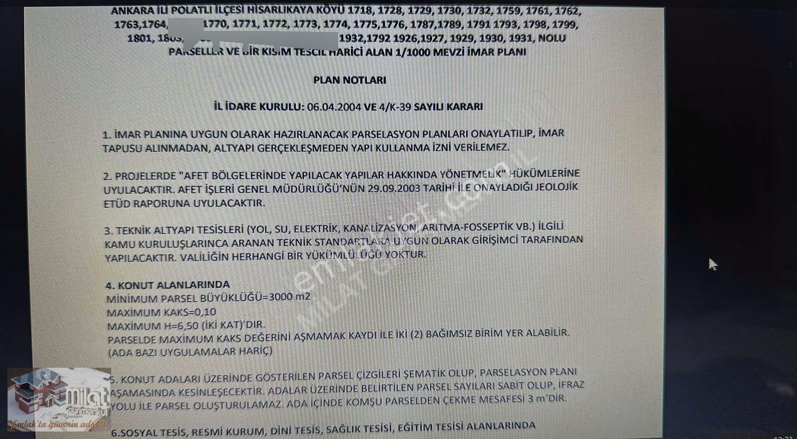 Sincan Da Tek Tapu Kök Tapu İmarlı Arsa Hisarlikaya Da - Görsel 7