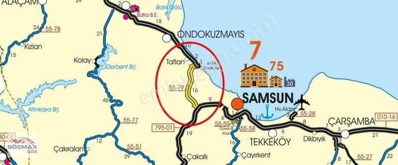 Samsun Atakum Sarayköy'de Deniz Manzaralı 1146 M² Tek Tapu Tarla - Görsel 3