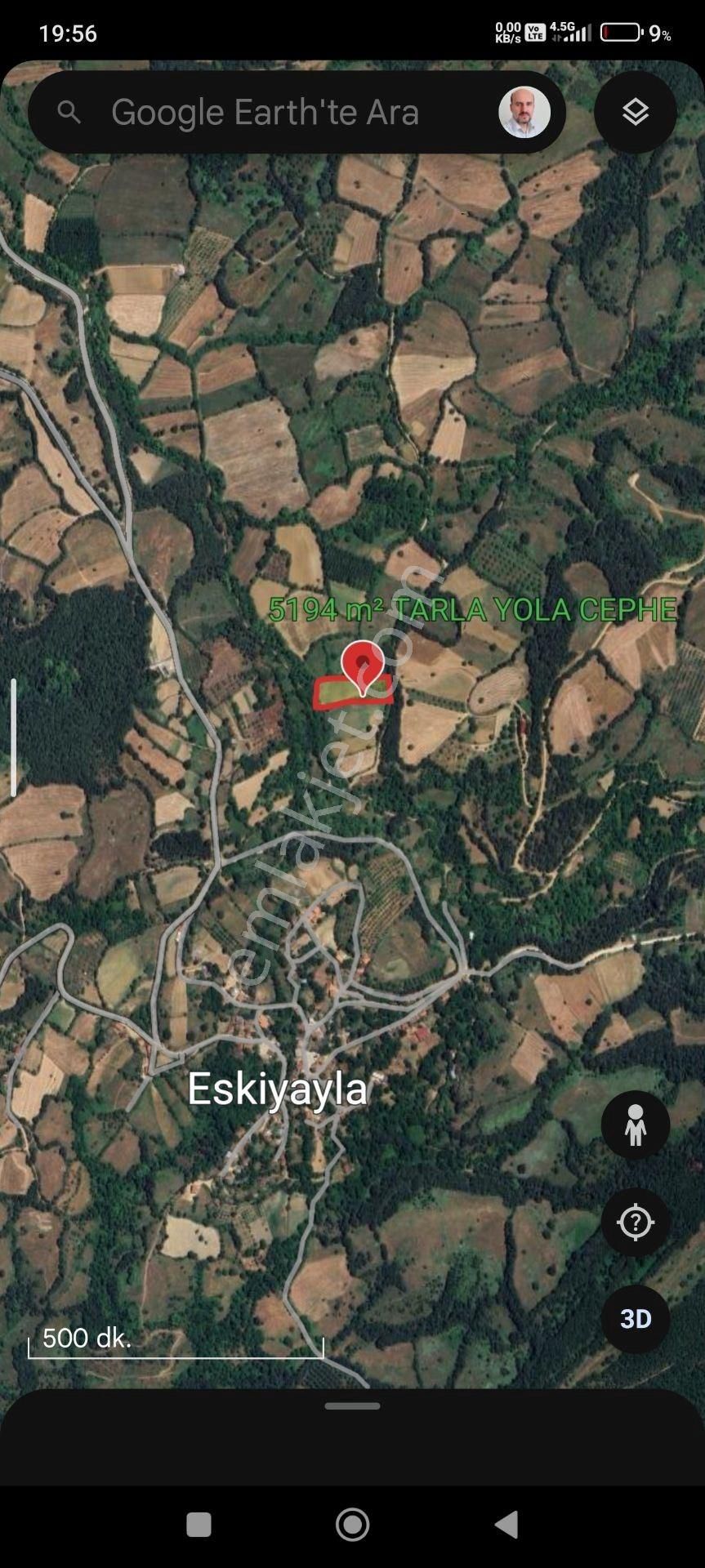 5194 M2 Kadastrol Yola Cephe , Suyu Olan 1 Dönümü Cevizlik Köye Yakın, Eskiyayla Köyü Çan Çanakkale - Görsel 13