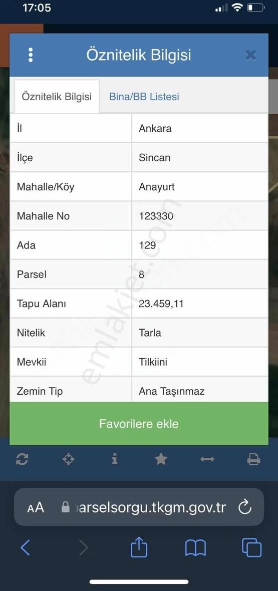 Fırsat Tarla İki Yol Cepheli