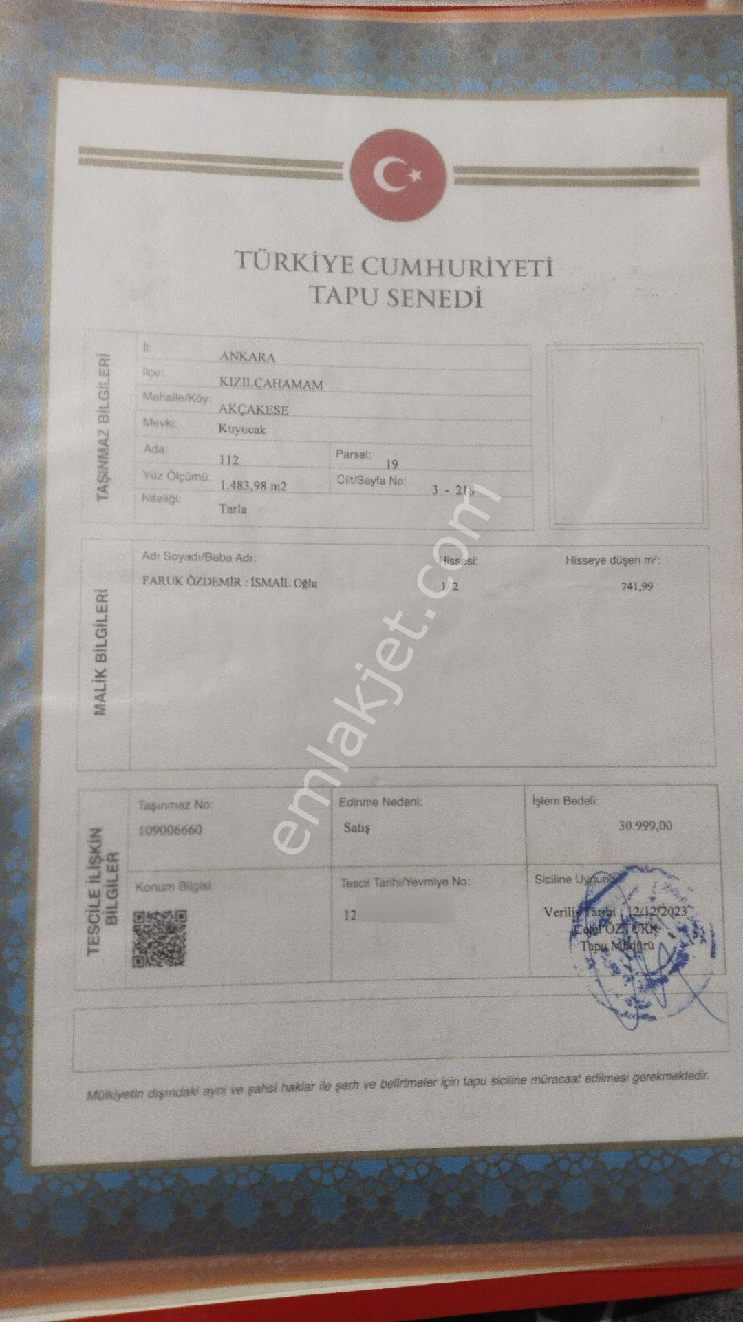 Kızılcahamam Akçakese Köyünde Satılık Tarla - Görsel 8