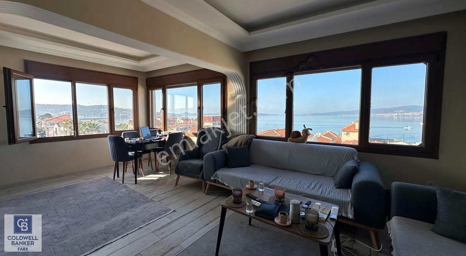Ayvalık Merkezde 107m2 Deniz Manzaralı Masrafsız Daire - Görsel 5