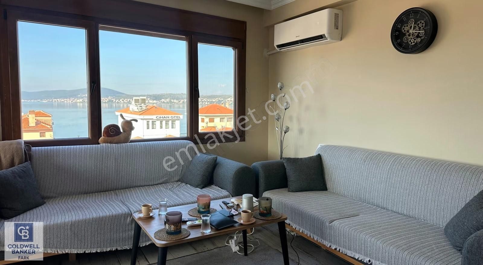 Ayvalık Merkezde 107m2 Deniz Manzaralı Masrafsız Daire - Görsel 15