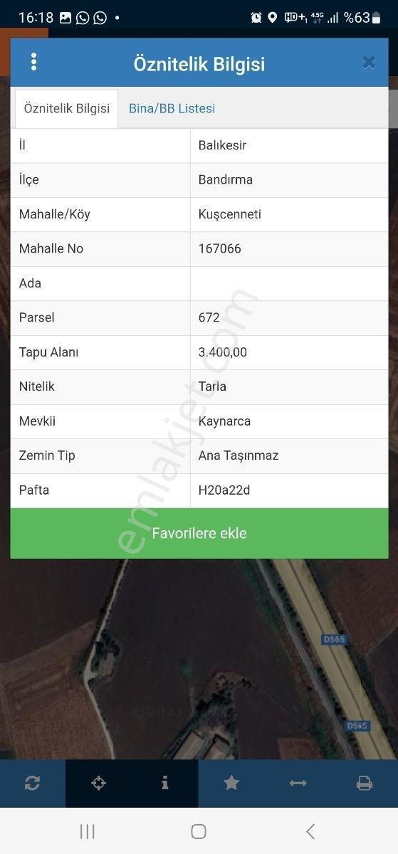 Balıkesır Bandırma Kuşcennetinde Asfalt Cephe Arazi - Görsel 4