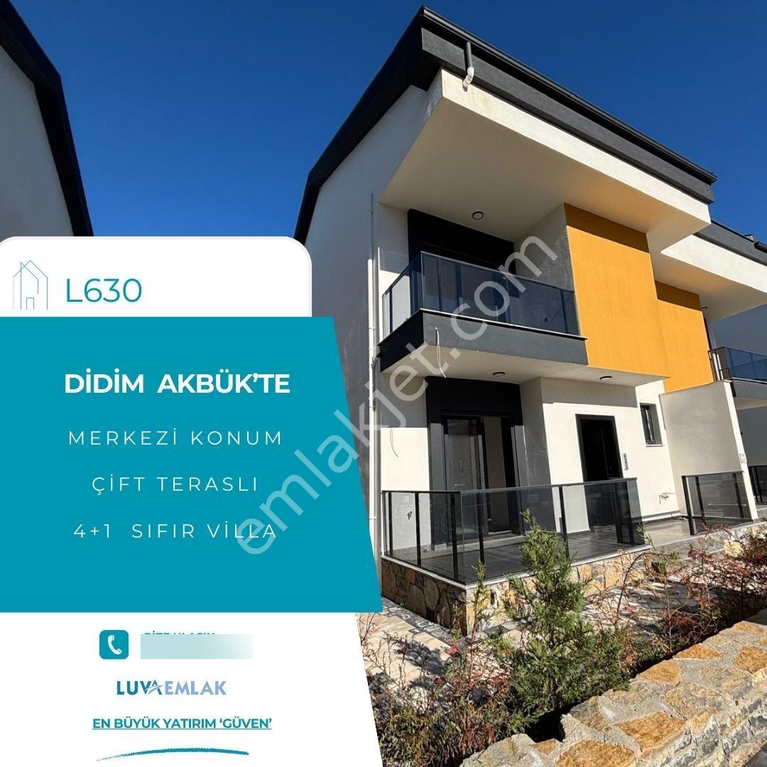 Didim Akbük'te Denize Sadece 200 Metre Merkezi Konum 4+1 Sıfır Villa