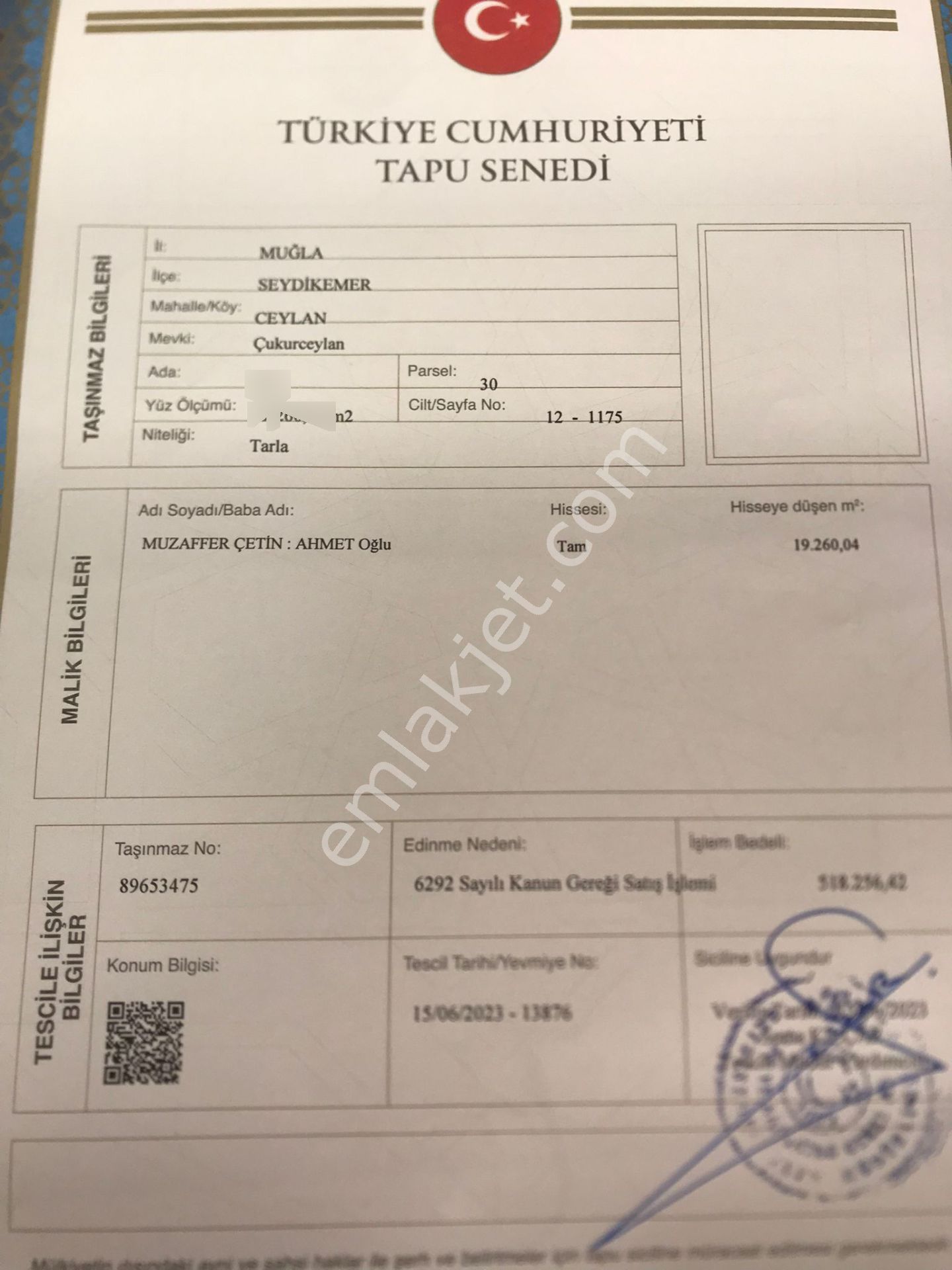 Goldhouse Dan Satılık Tarla Ceylan Da 19.260 M² Müstakil Tapulu - Görsel 14