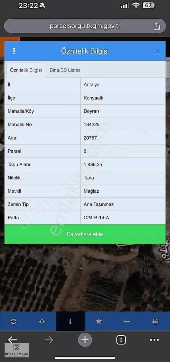 Doyran Mah. 1936m2 Satılık Arsa - Görsel 3