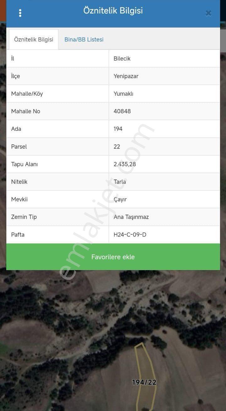 Acil Satılık! Bilecik Yenipazar Yumaklı’da 2435 M² Tarla - Görsel 4