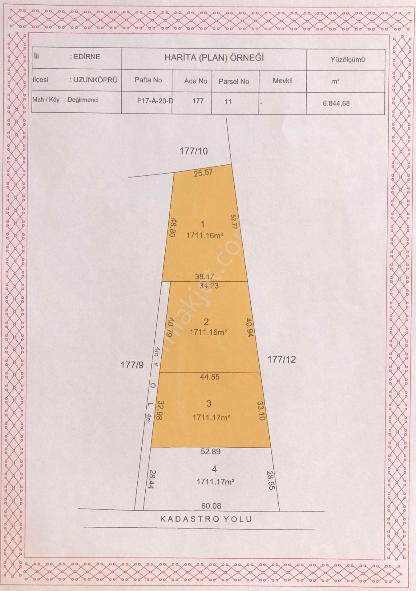 Edirne Uzunköpü Değirmenci Köyünde 1711 M2 Arsa - Görsel 30