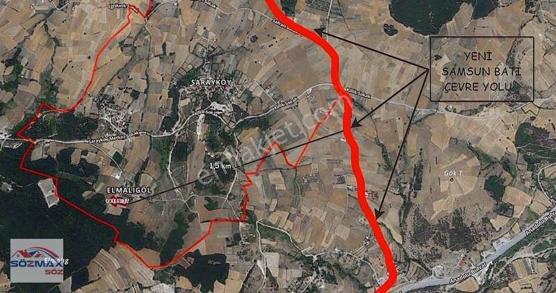 Samsun Atakum Sarayköy'de Deniz Manzaralı 4951 M² Tek Tapu Tarla - Görsel 9