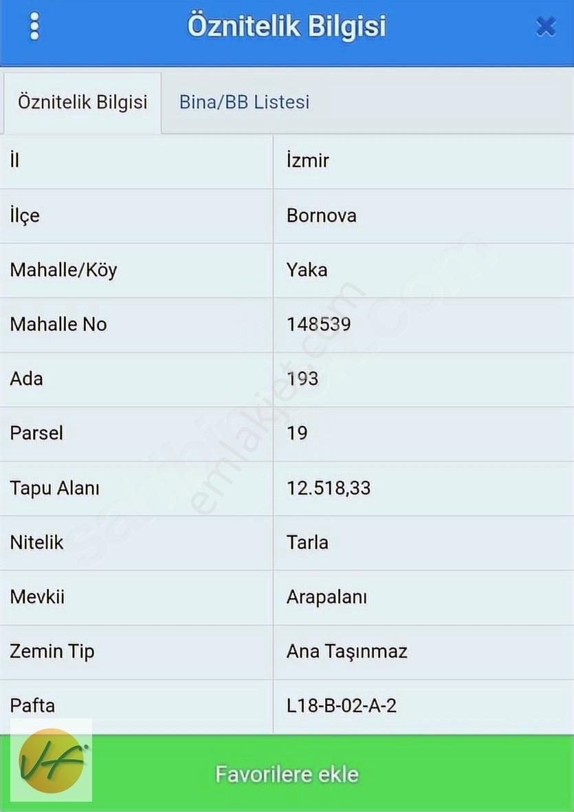 Bornova Yaka Mahallesinde 2682 M2 Satılık Tarla - Görsel 3