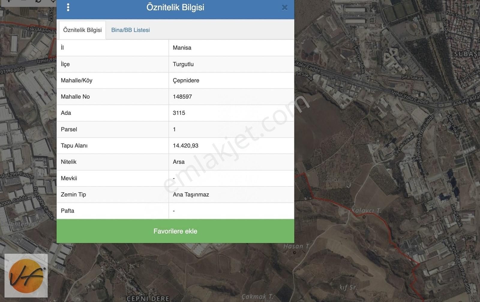Turgutlu Kiyap Organize Sanayi Sitesi Sanayi İmarlı Satılık Arsa - Görsel 25