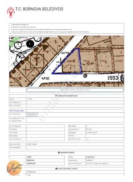 Doğanlar Mh.de 2 Kat İmarlı 150m2 Köşe Parsel Satılık Arsa - Görsel 4