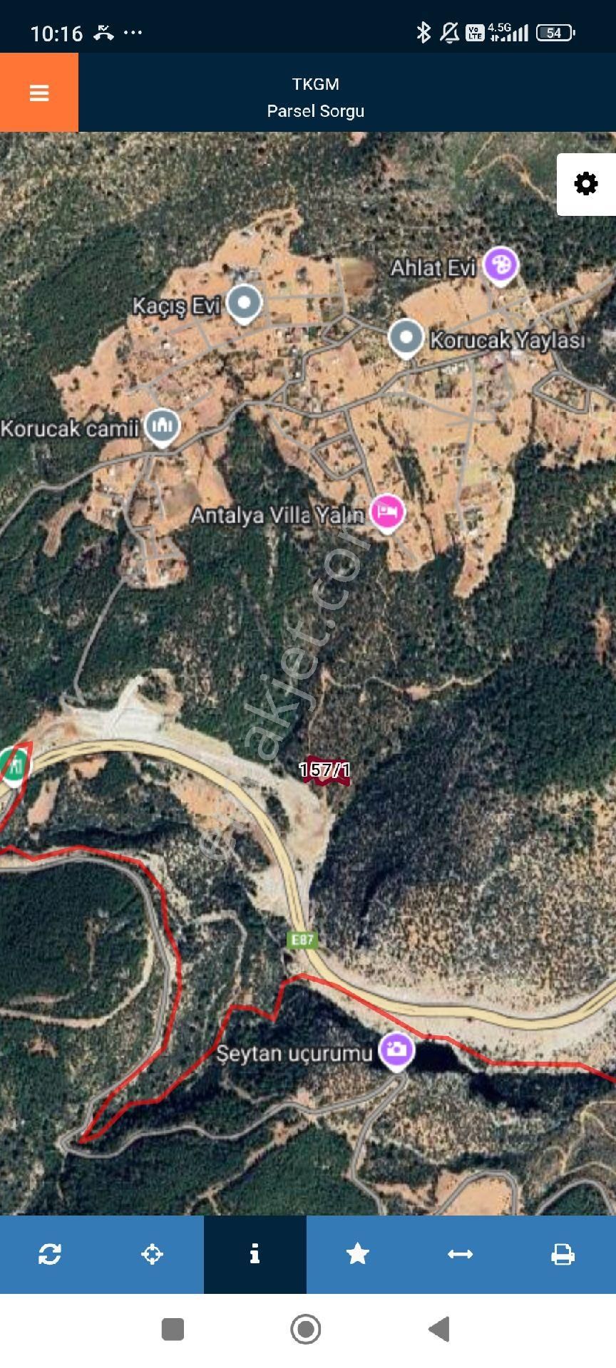 ✅korkuteli✅bayat Bademleri Köyü✅korucak Mevkisi✅satılık 4.024m2 Tarla - Görsel 4