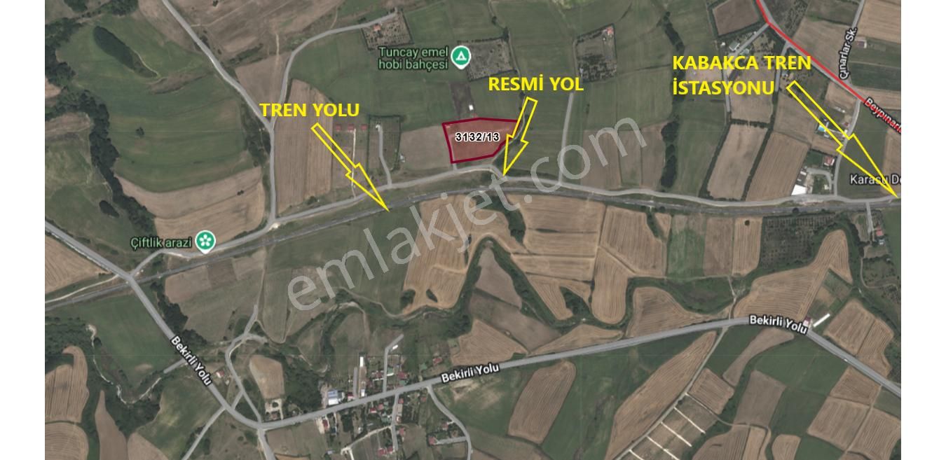 Satılık Silivri Akören'de Tren Yolunun Dibinde 928 Mt Arsa