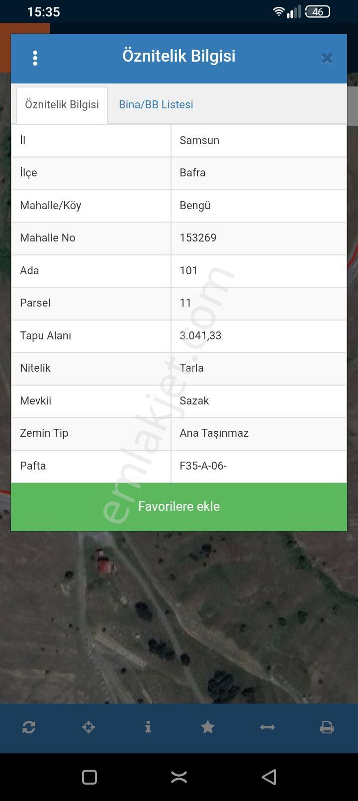Demir Gayrimenkulden Bafra Bengü Köyünde Satılık Tarla - Görsel 3