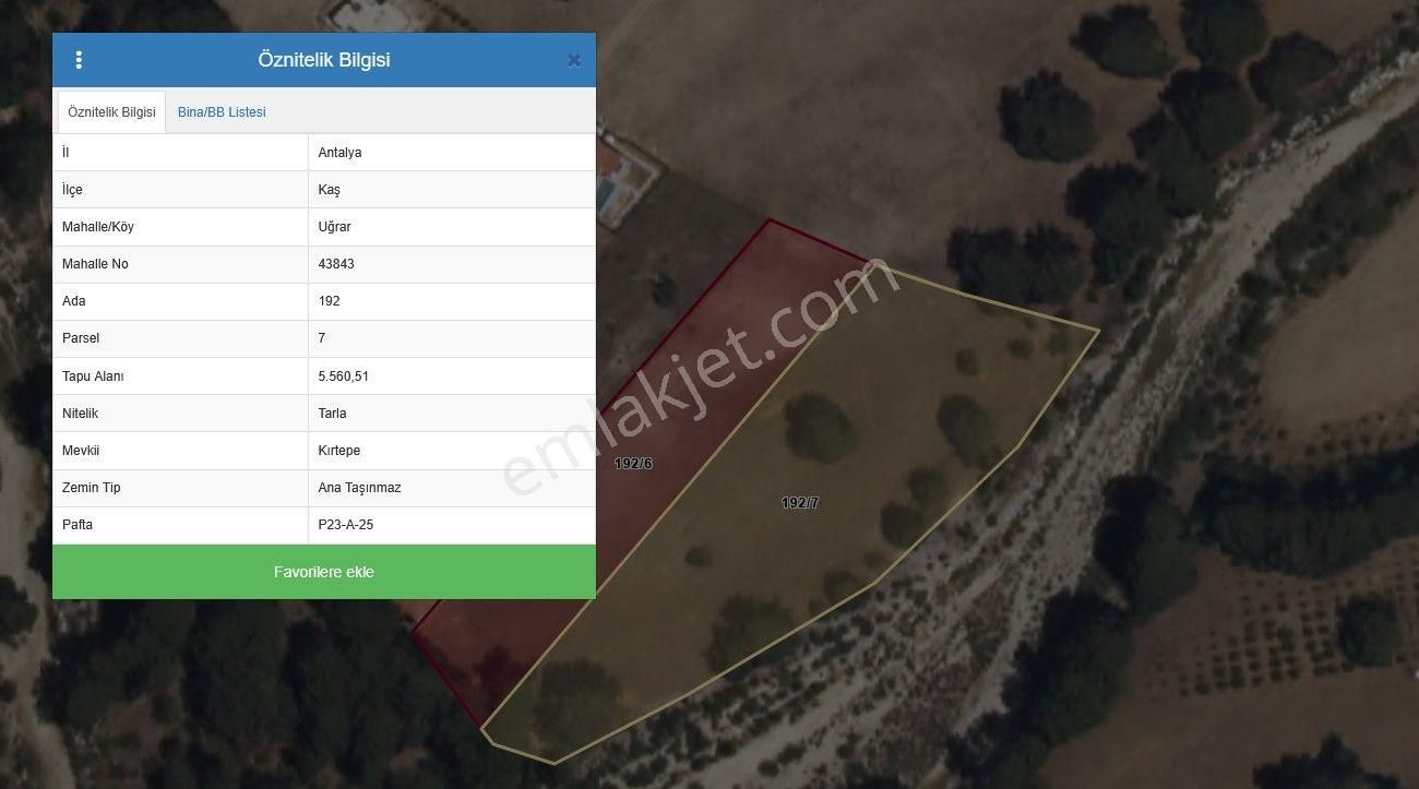 Kaş–kasaba Yoluna Yakın - 15 Dakikada Kaş Merkeze Ulaşım | Prestijli Konum | 2 Ayrı Tapu - Görsel 8