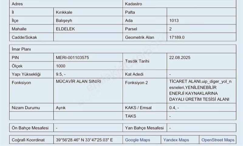 Ankara-samsun Yolu'na Cephe 51.567 M² Ticari İmarlı Arsa - Görsel 5