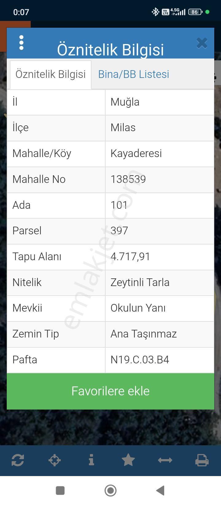 Milas Kayadere Köyü’nde Satılık Tarla - Görsel 2