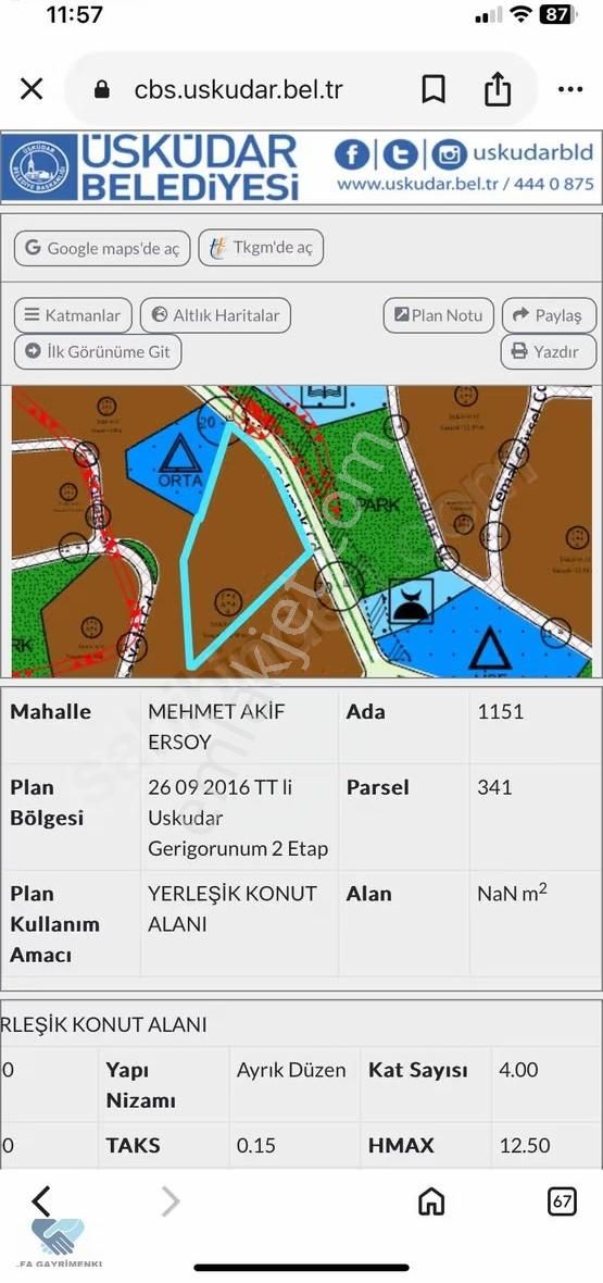 Alfa'dan Üsküdar Çengelköyde 1151-ada 59-(341)parselde Arsa - Görsel 2
