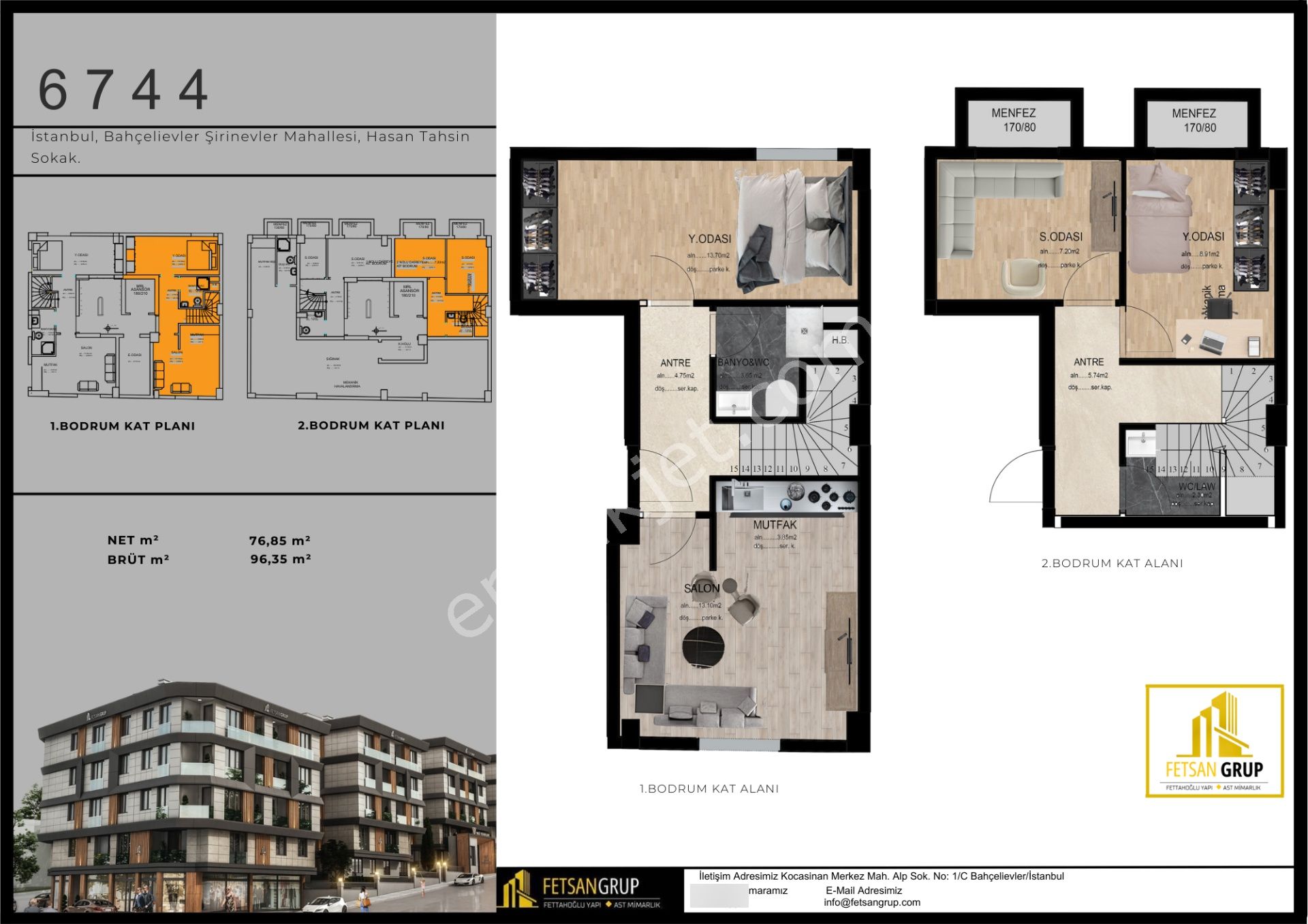 Fettahoğlu'ndan Bahçelievler'de Hastane Yanı Oturuma Hazır 3+1 Ters Dubleks Daire - Görsel 2