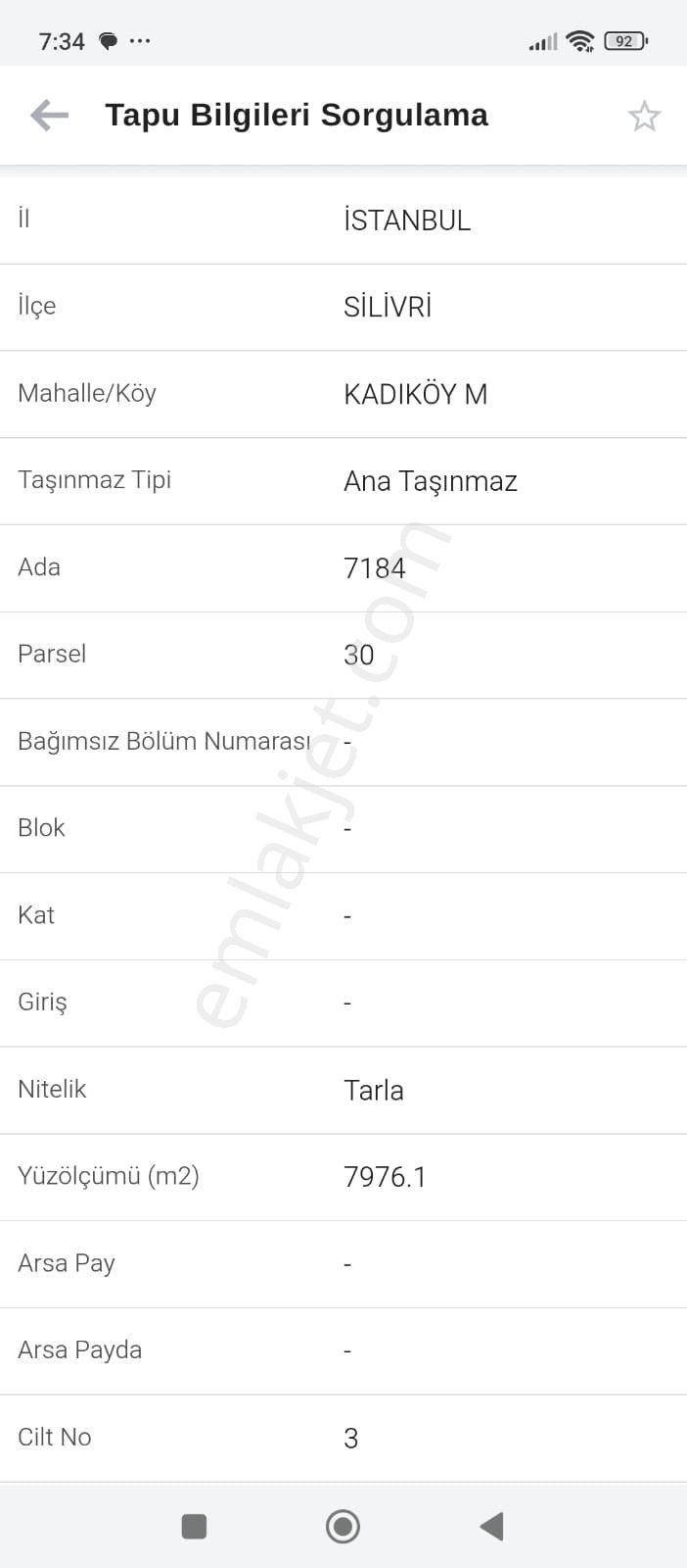 Silivri Kadıköy'de 419 Metrekare Tarla - Görsel 7