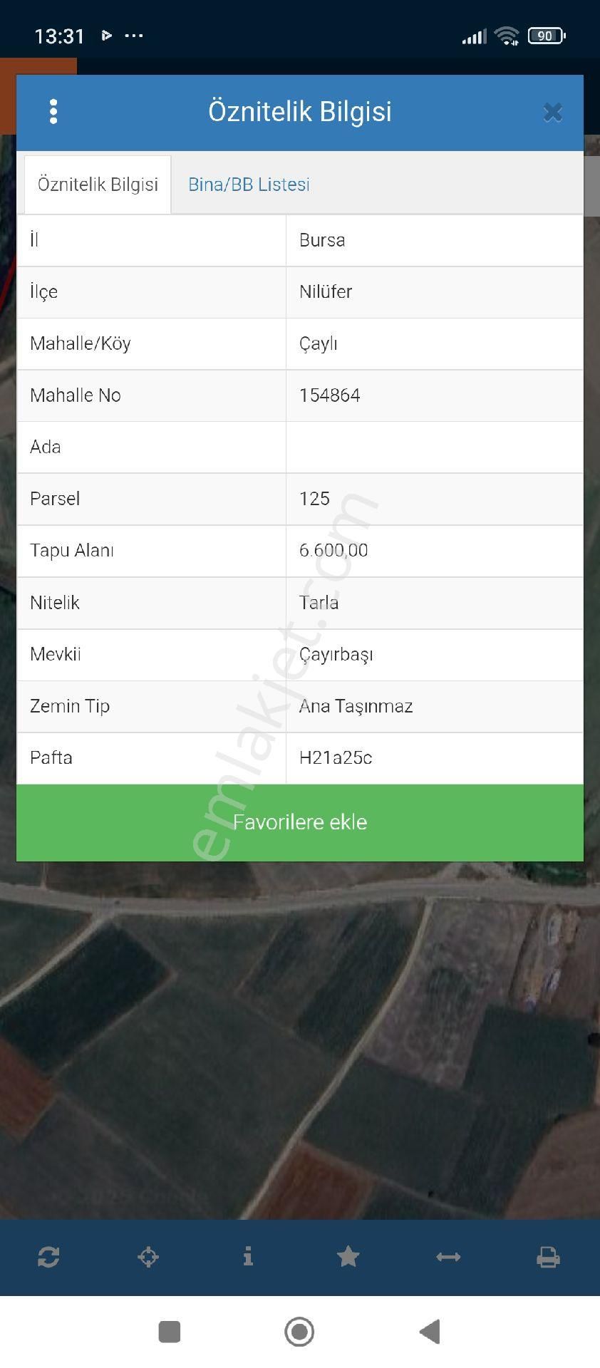 Camiye Yakın Çaylı Mahallesi Satılık 6.600 Mt2 Tek Tapu Müstakil Tarla