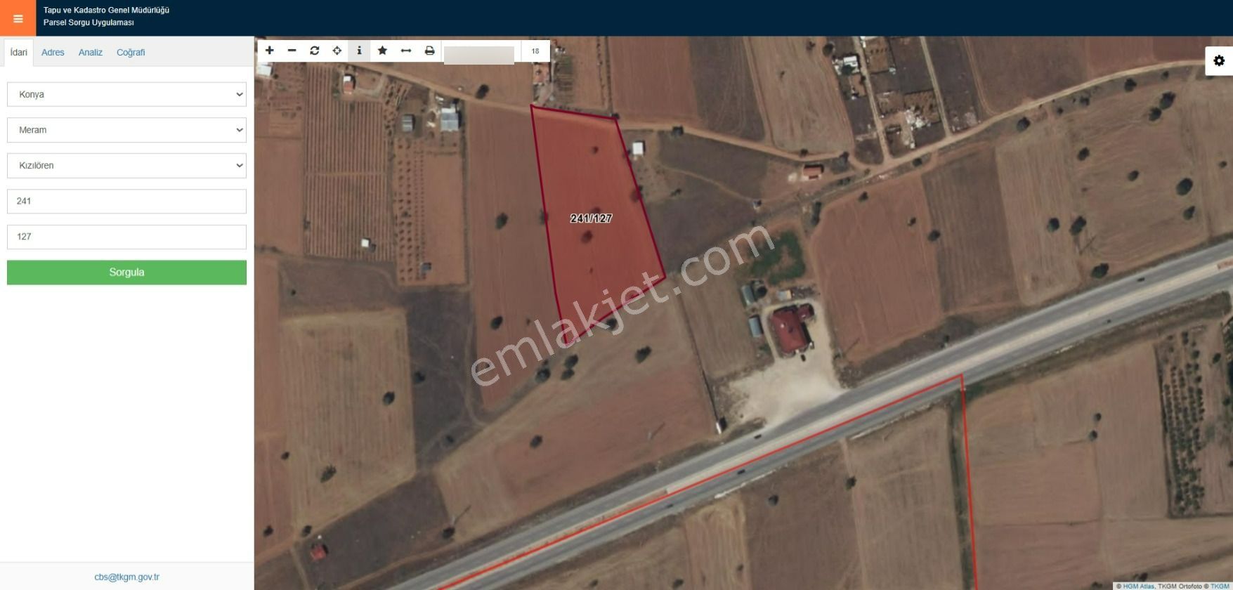 Kızılören'de Et Mangalcı Arkası 8283 M2 Müstakil Tapulu Çevre Yolu Üzeri Tarla - Görsel 2