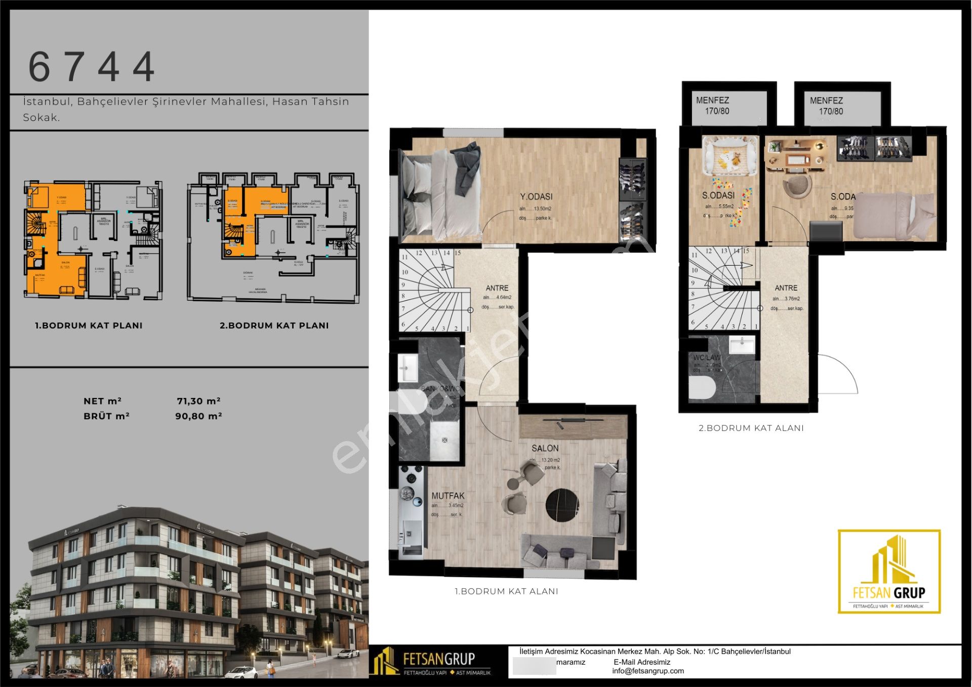 Fettahoğlu'ndan Bahçelievler'de Hastane Yanı Oturuma Hazır 3+1 Ters Dubleks