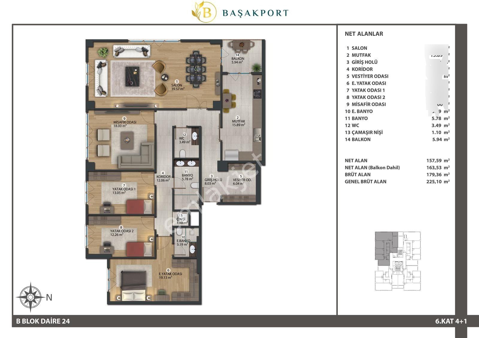 4+1 Sıfır Sahibinden Satılık Daire Başakport Metroya Yakın - Görsel 2