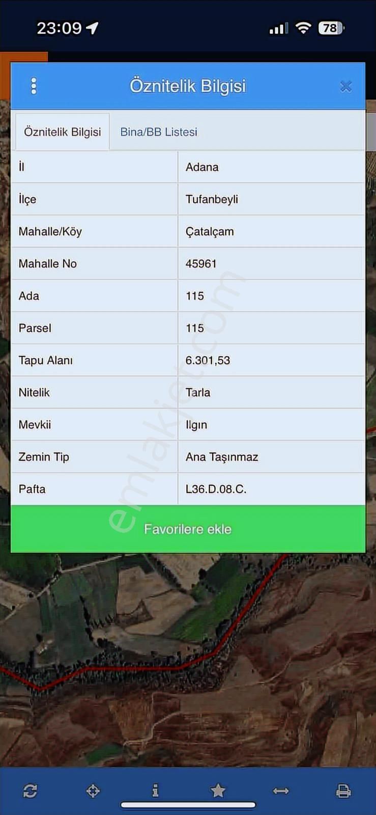 Çatalçam Köyünde Satılık Tarla