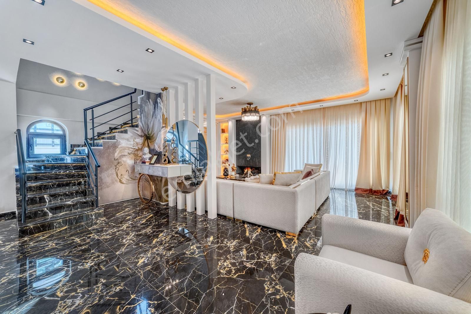 Satılık -villa Kargıcak/alanya 5+1 Lüks Alanya Ve Deniz Manzaralı.! - Görsel 7
