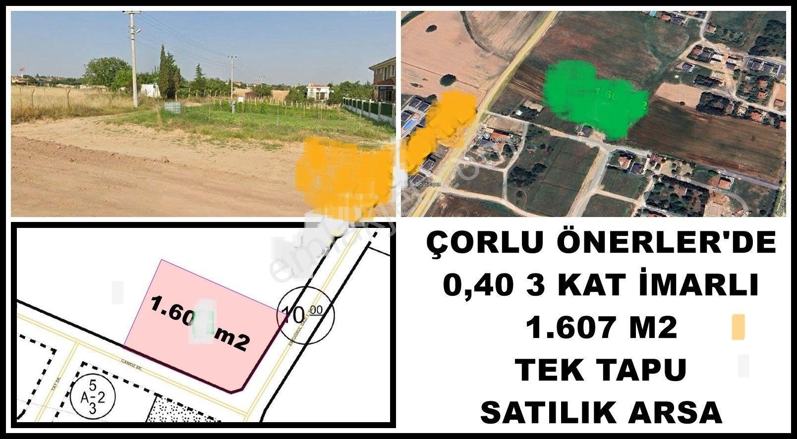 Tekirdağ Çorlu Önerlerde 1.600 M2 Villa Ve Konut İmarlı Stılık Arsa - Görsel 3