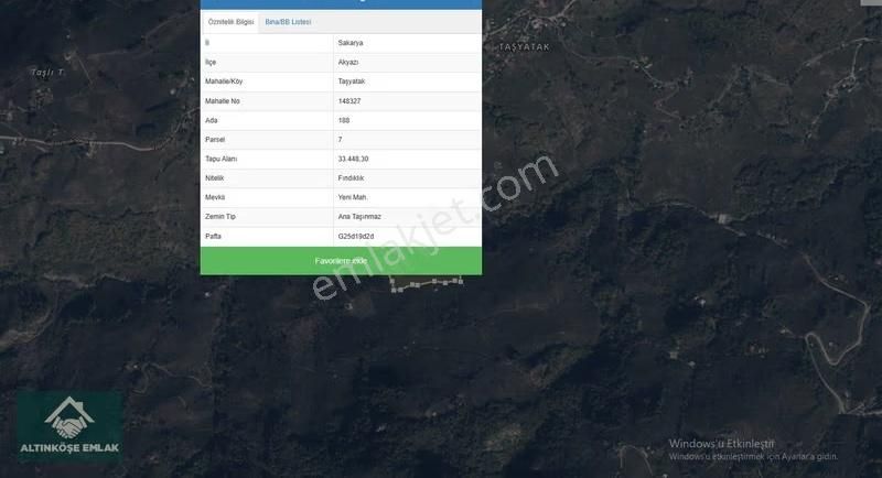 Altınköşe Emlak; Satılık Taşyatak Mah. 33.448m2 Fındık Bahçesi - Görsel 13