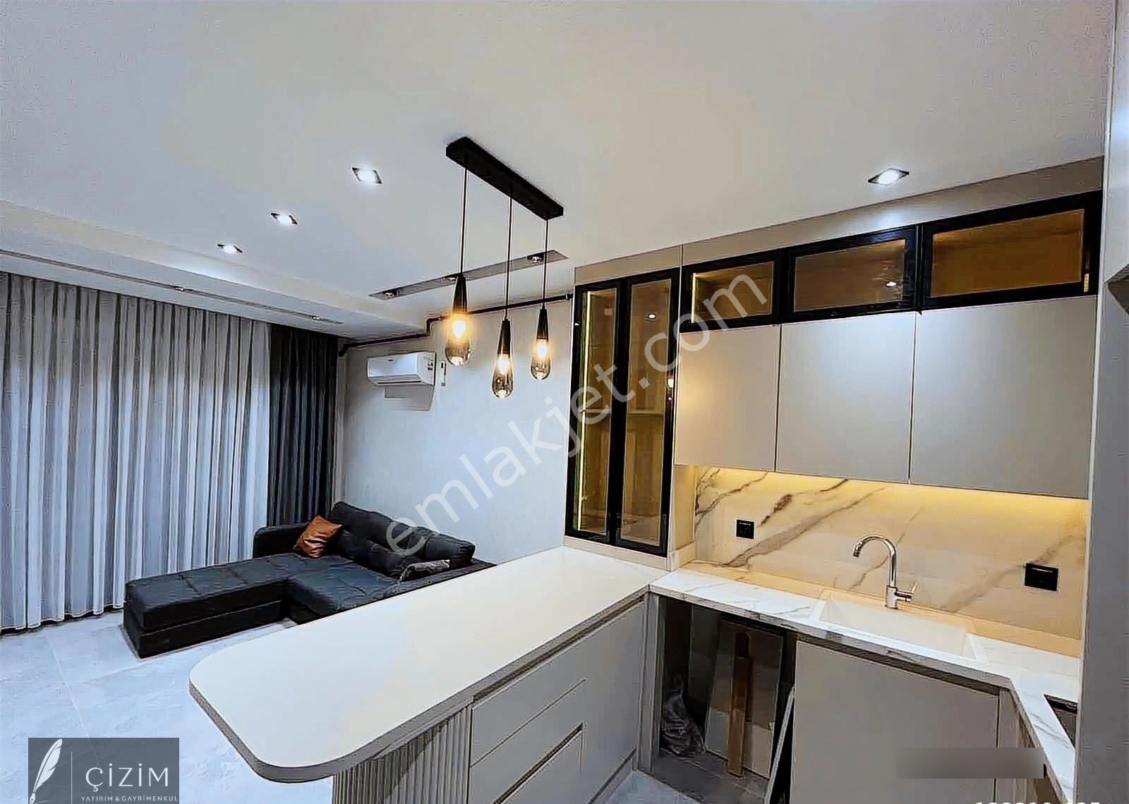Çizim'den Şirinköyde Havuzlu Lüks Konsept 1+1 Satılık Apart - Görsel 9