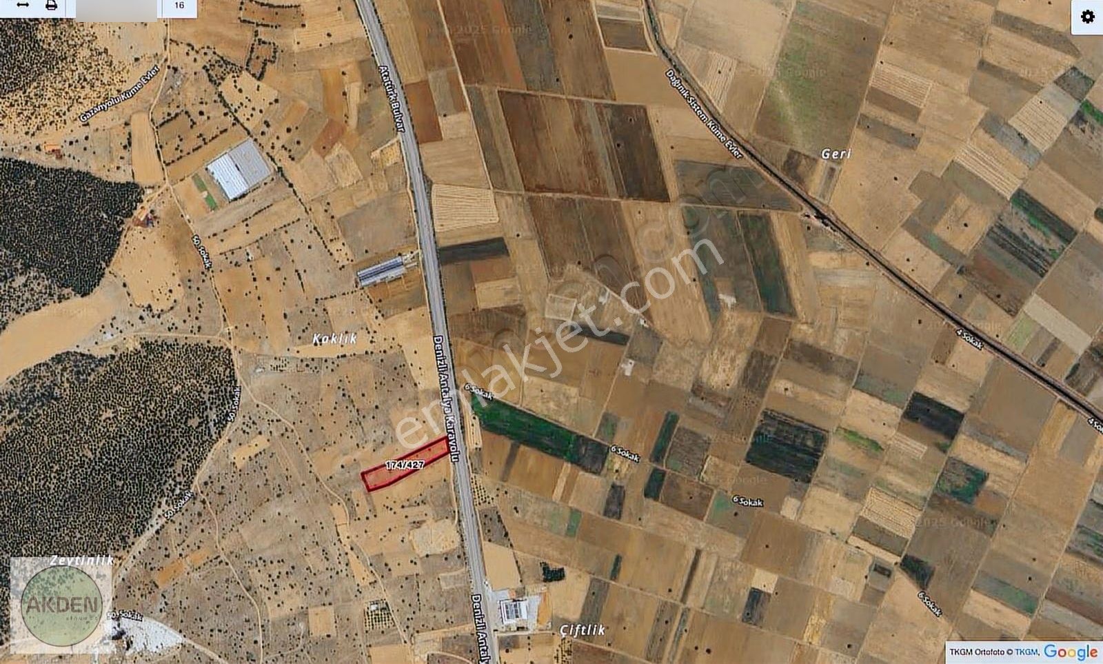 Denizli Antalya Yolu Ana Asfalta Cephe Yatırım Fırsatı Arsa