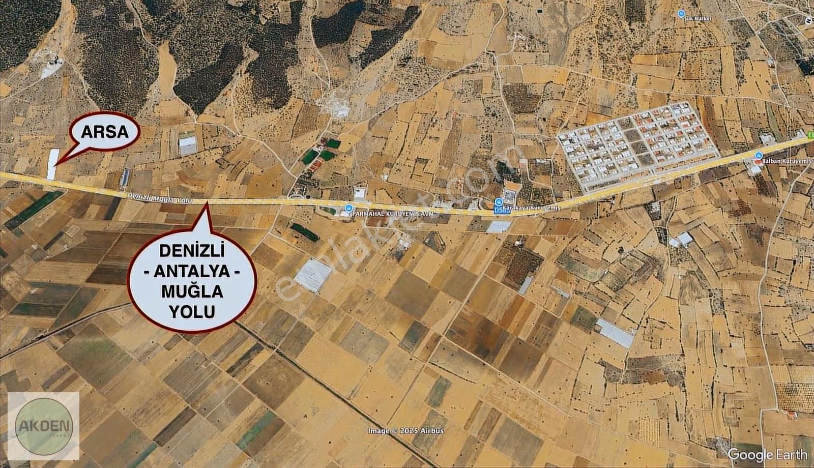 Denizli Antalya Yolu Ana Asfalta Cephe Yatırım Fırsatı Arsa - Görsel 6
