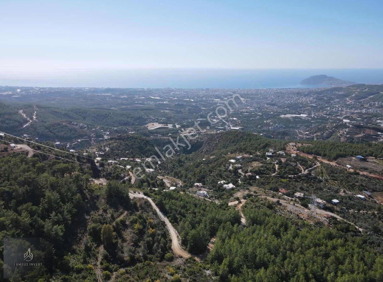 Alanya Kızılcaşehir Deniz, Kale Manzaralı Satılık Tarla