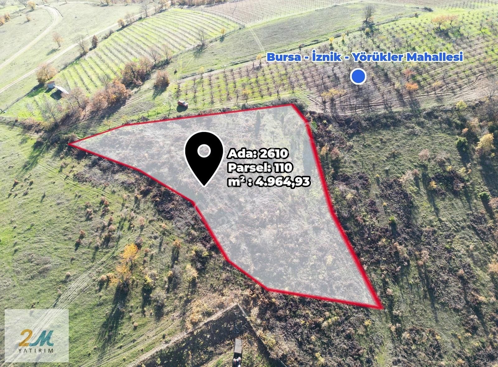2m Yatırım'dan İznik Yörükler Köyünde Zirvede Satılık Tarla - Görsel 3
