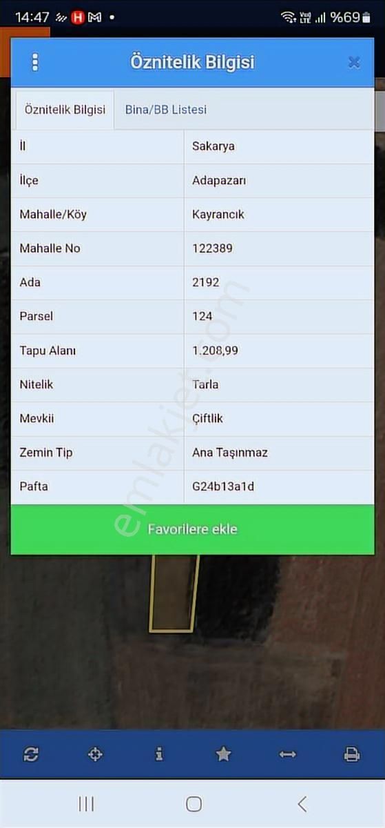 Kaynarca Yolu Yanı 1208m2 Müstakil Tek Tapu Tarla Araç Takaslı - Görsel 9