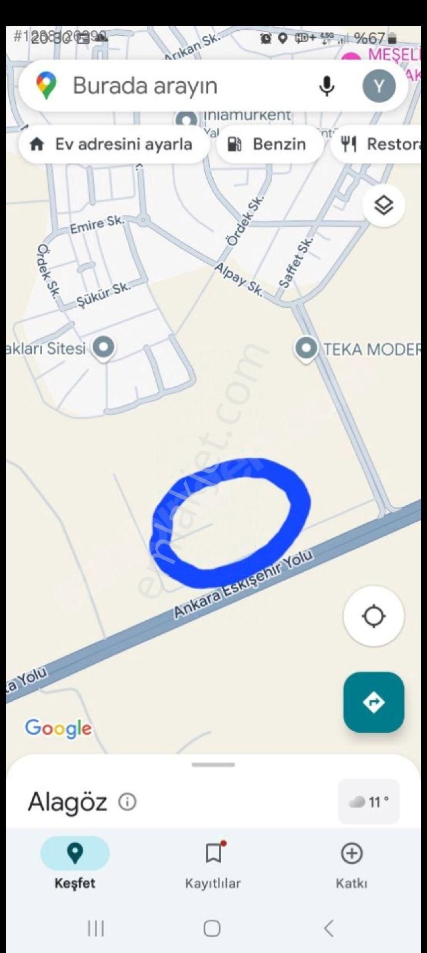 Kat Karsiligi 15 Donum İmarli Arsa